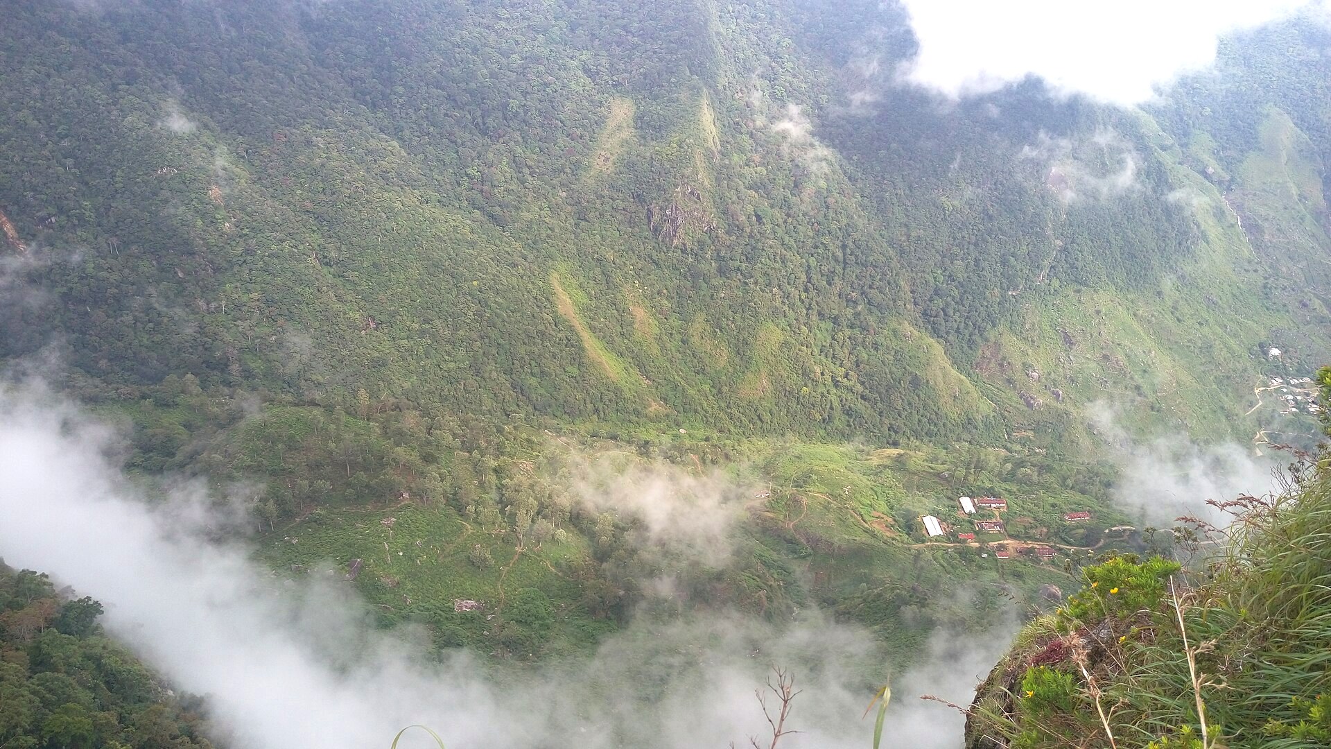 Mist over World's End on Horton Plains